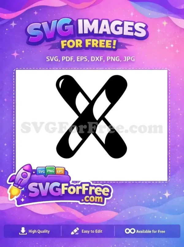 A stylish free design of intertwined candy canes with striped patterns, perfect for Christmas decorations.