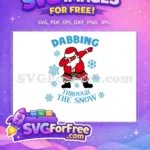 Free Dabbing Free Red-Suit Dabbing Through The Snow Free SVG - Instant Download