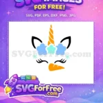 Free Orange Horn Free Blue Flowers Snowman Christmas Free SVG - Instant Download