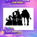 Free Wise Men Free Camel Silhouette Christmas SVG Free SVG - Instant Download
