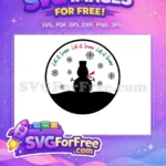 Free Snowman Top-Hat Free Red-Scarf Let-It-Snow Christmas Free SVG - Instant Download