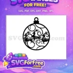 Free Three Running Reindeer Free Ornate Swirls Christmas Free SVG - Instant Download