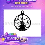 Free Christmas Ornament Free Tree Swirls Design Christmas Theme Free SVG - Instant Download