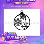 Free Black Snowflake Ornament Free Winter Holiday Decor Christmas Free SVG - Instant Download