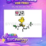 Free Yellow Woodstock Sitting Free Pink Heart Thought Bubble Christmas Free SVG - Instant Download
