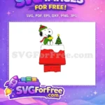 Free Snoopy red hat Free Woodstock Christmas tree Peanuts Free SVG - Instant Download
