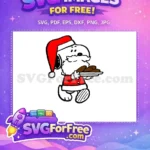 Free Happy Snoopy Santa Hat Free Delicious Cookies Christmas Free SVG - Instant Download