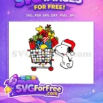 Free Snoopy Santa Hat Free Colorful Christmas Gifts Peanuts Christmas Free SVG - Instant Download