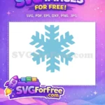 Free Light Blue Classic Snowflake Free Icy Winter Christmas Free SVG - Instant Download