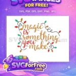 Free Magical Golden Script Free Colorful Christmas Lights Christmas Free SVG - Instant Download
