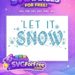 Free Blue Snowflakes Falling Free Winter Holiday Decoration Christmas Free SVG - Instant Download