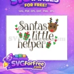 Free Reindeer Lights Free Green Presents Santas Little Helper Free SVG - Instant Download