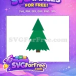 Free Green Pine Tree Free Brown Trunk Christmas Holiday Decor Free SVG - Instant Download