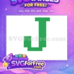 Free Green Grinch J-shape Free Grumpy Christmas Character Grinch Free SVG - Instant Download