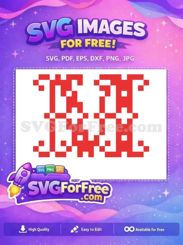 A pixelated red and black abstract design, perfect for creating free Christmas or holiday-themed graphics.