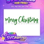 Free Green Cursive Font Free Festive Holiday Christmas Free SVG - Instant Download