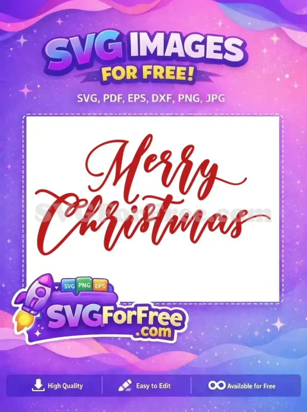 Free Red Script Font Free Festive Holiday Lettering Christmas Celebration Free SVG