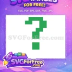 Free Green Pixelated Question Block Free Festive Christmas Mario Free SVG - Instant Download