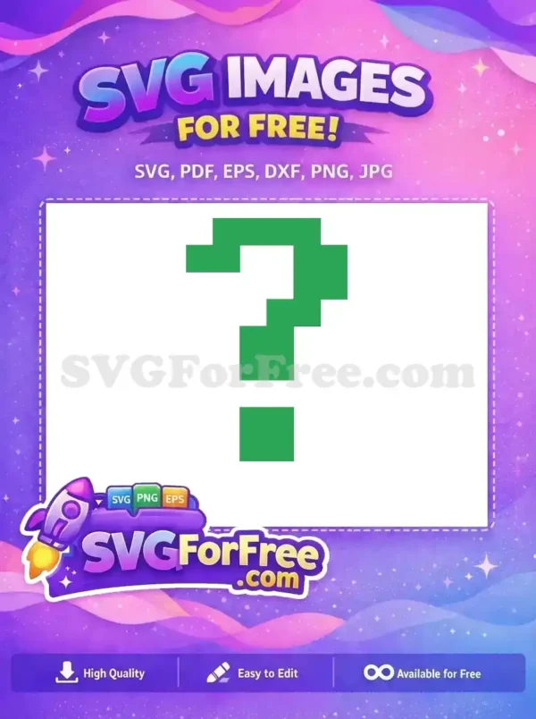 Free Green Pixelated Question Block Free Festive Christmas Mario Free SVG