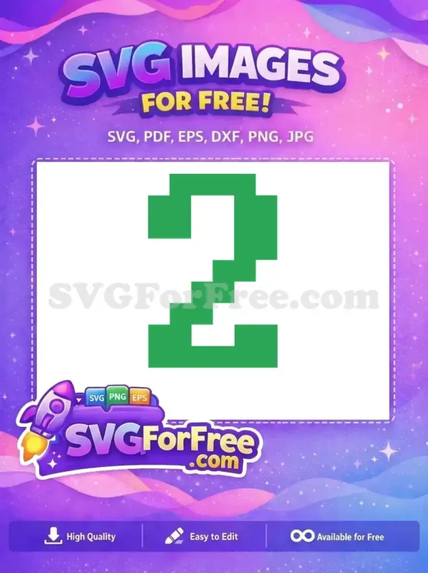 Free Green Number One Design for Christmas Countdown Free green number one design perfect for Christmas countdown and holiday themes in SVG format.