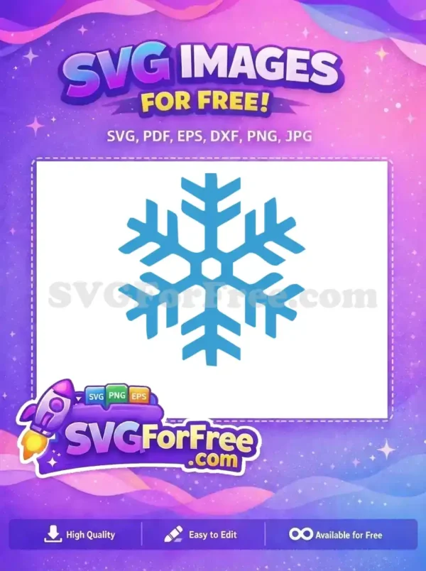 A free blue geometric snowflake design, ideal for winter and Christmas, perfect for various projects.