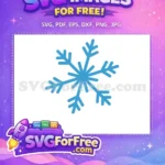 Free Blue Winter Snowflake Free Detailed Geometric Design Christmas Free SVG - Instant Download