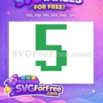 Free Green Christmas Number One Free Festive Holiday Seasonal Design Free SVG - Instant Download