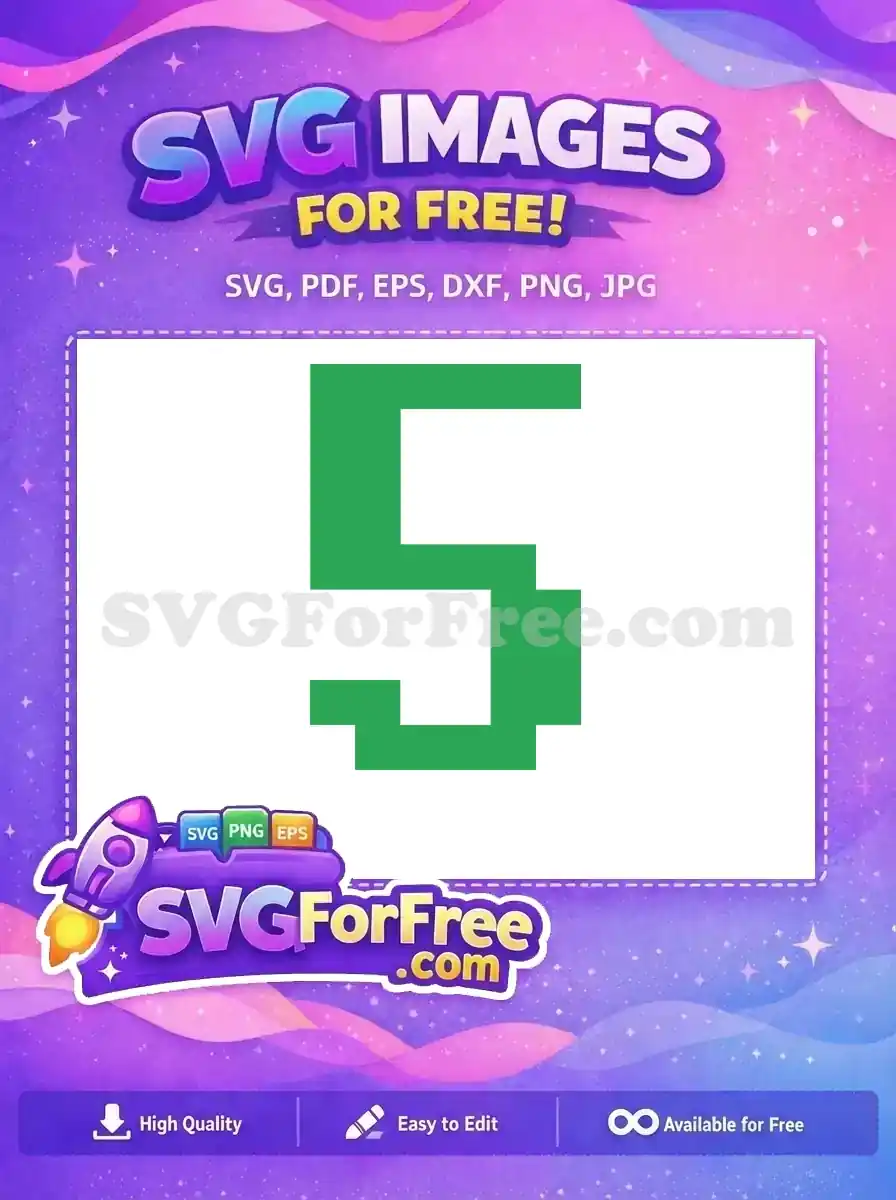 A free green Christmas number one design perfect for festive holiday and seasonal SVG projects.