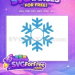 Free Blue Snowflake Free Winter Holiday Christmas Free SVG 2 - Instant Download
