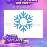 Free Blue Geometric Snowflake Free Intricate Ice Crystal Christmas Holiday Free SVG - Instant Download