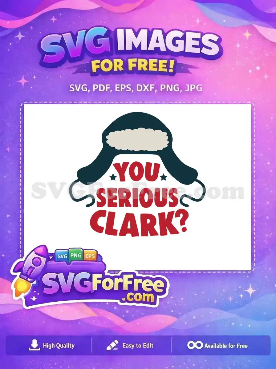 Free Blue Furry Hat Free Red Clark Quote Christmas Vacation Free SVG