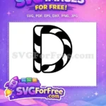 Free Candy Cane Letter D Free Christmas Monogram Free SVG - Instant Download