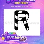Free Striped Free Candy Cane R Christmas Free SVG - Instant Download