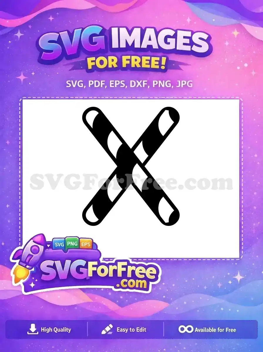 Free Black White Striped Candy Canes Free Festive Christmas Free SVG