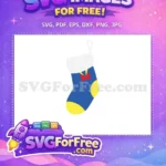 Free Donald Duck blue Free yellow red bow Christmas Free SVG - Instant Download