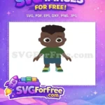 Free JJ green Free big eyes colorful shoes Cocomelon movie Free SVG - Instant Download