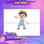 Free Happy Goggles Free Blue Overalls Cocomelon Movie Free SVG - Instant Download