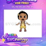 Free Smiling Cody Free yellow bunny overalls Cocomelon Free SVG - Instant Download
