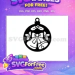 Free Jingle Bells Free Holly Ornament Christmas Free SVG - Instant Download