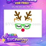 Free Rudolph Antlers Free Green Glasses Christmas Quotes Free SVG - Instant Download
