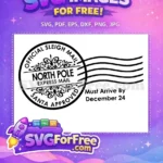 Free North Pole Express Mail Free Santa Approved Christmas Delivery Free SVG - Instant Download