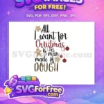 Free Happy Gingerbread Man Free Festive Red Ornaments Christmas Quotes Free SVG - Instant Download