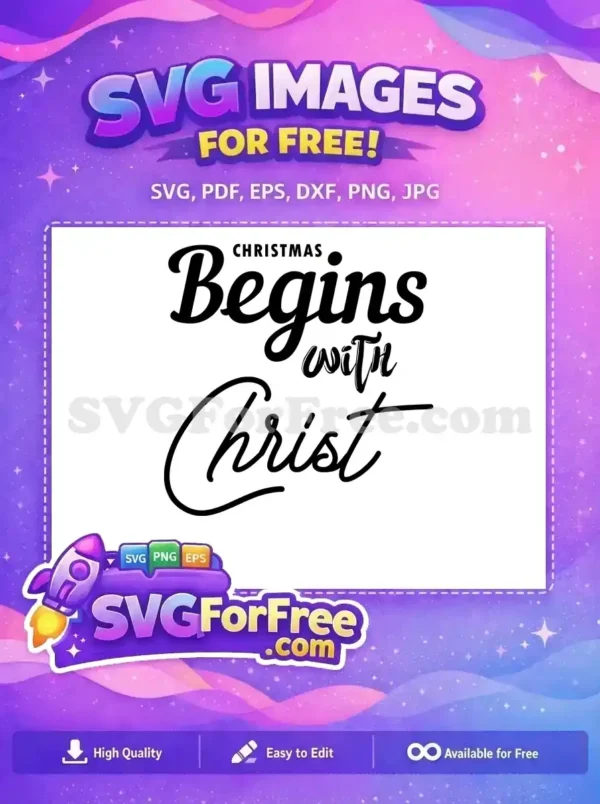 Free black script font design perfect for holiday and Christmas quotes, showcasing faith-based messages.