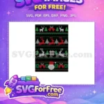 Free Ugly Sweater Pattern Free Red White Reindeer Christmas Quotes Free SVG - Instant Download