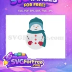 Free Smiling Snowman Free Blue Red Christmas Quotes Free SVG - Instant Download