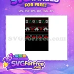 Free Knitted Snowflake Tree Free Bell Gift Design Christmas Quotes Free SVG - Instant Download