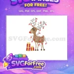 Free Smiling Reindeer Free Red Lights Christmas Quotes Free SVG - Instant Download
