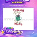 Free Hot Cocoa Marshmallows Free Candy Cane Christmas Tshirt Design Free SVG - Instant Download