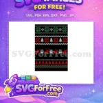 Free Festive Knitted Free Reindeer Snowflakes Christmas T-Shirt Free SVG - Instant Download