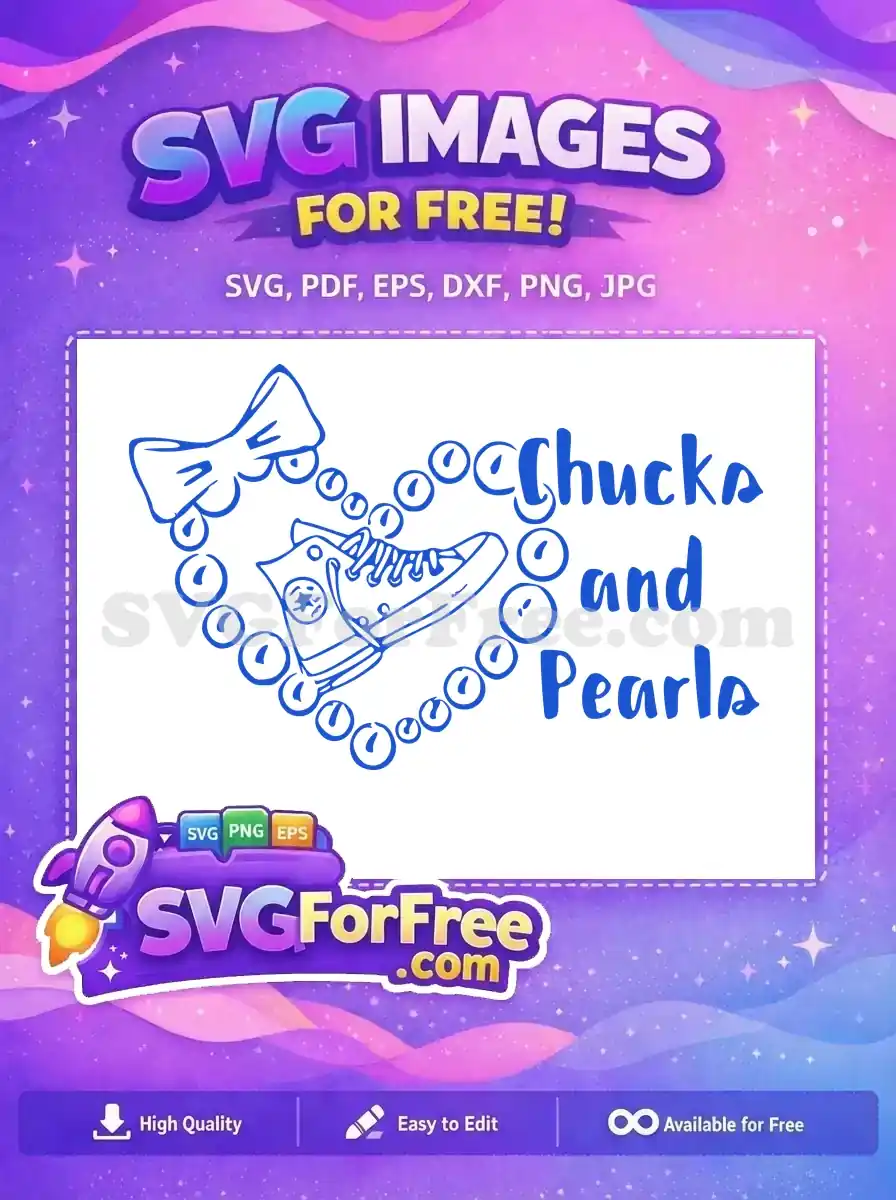 Free Blue Bow Free Pearl Chuck Chucks Pearls Free SVG